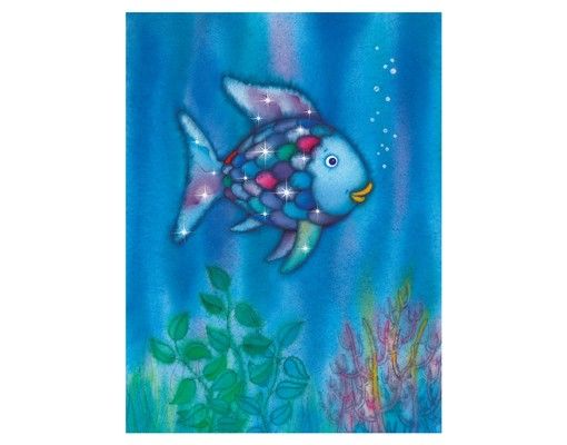 Stickers fenêtre animaux Le poisson arc-en-ciel - Seul dans le vaste océan