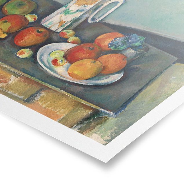 Tableaux moderne Paul Cézanne - Nature morte avec un pot à lait et des fruits