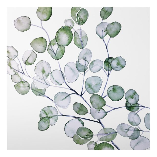 Tableaux modernes Branche d'eucalyptus vert aquarelle
