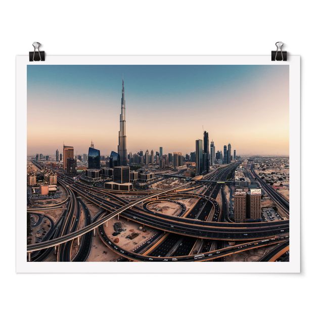 Posters villes Ambiance du soir à Dubaï