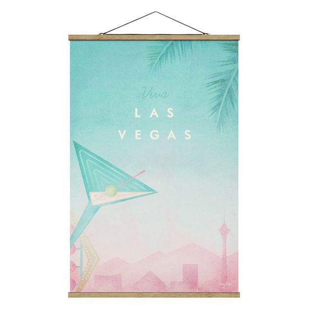 Tableau reproduction Poster de voyage - Viva Las Vegas