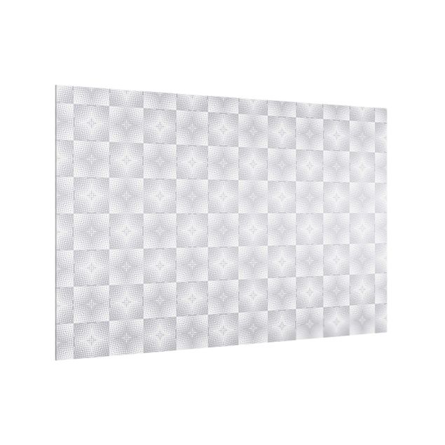 Fonds de hotte Geometrical Tile Pattern In Grey
