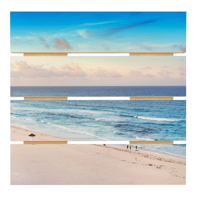 Tableaux muraux Coucher de soleil sur l'océan à Cancun