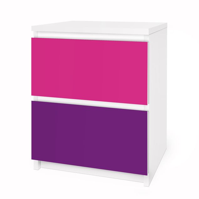 Papier adhésif pour meuble IKEA - Malm commode 2x tiroirs - Set Girly