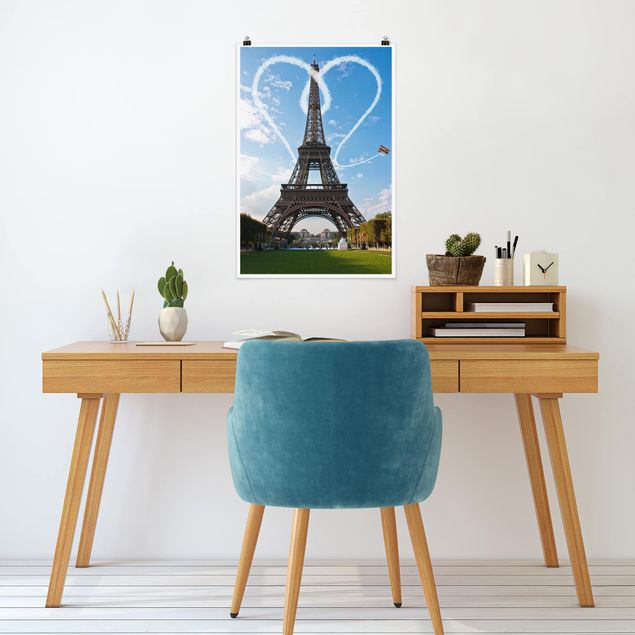 Tableau moderne Paris - Ville de l'amour