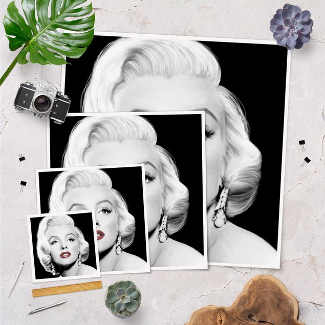 Posters Marilyn avec des boucles d'oreilles