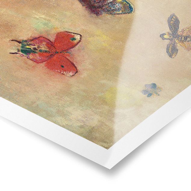 Poster animaux Odilon Redon - Papillons colorés