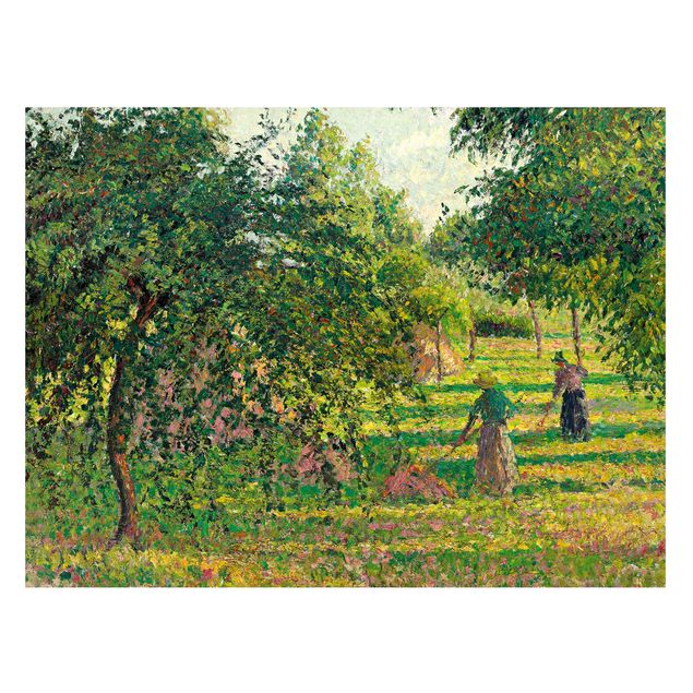 Tableau impressionniste Camille Pissarro - Pommiers et faneurs, Eragny
