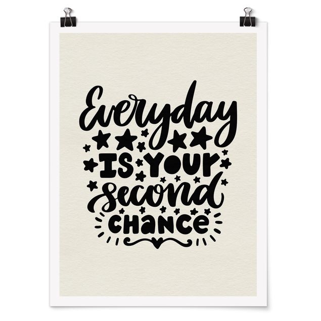 Posters citations Everyday Is Your Second Chance