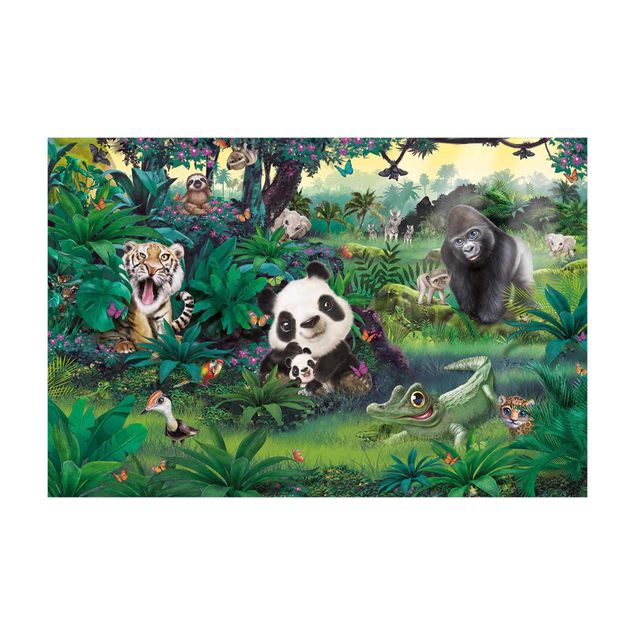 tapis jungle Jungle avec des animaux