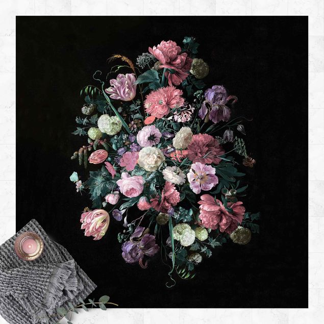 tapis extérieur Jan Davidsz De Heem - Bouquet de fleurs sombres