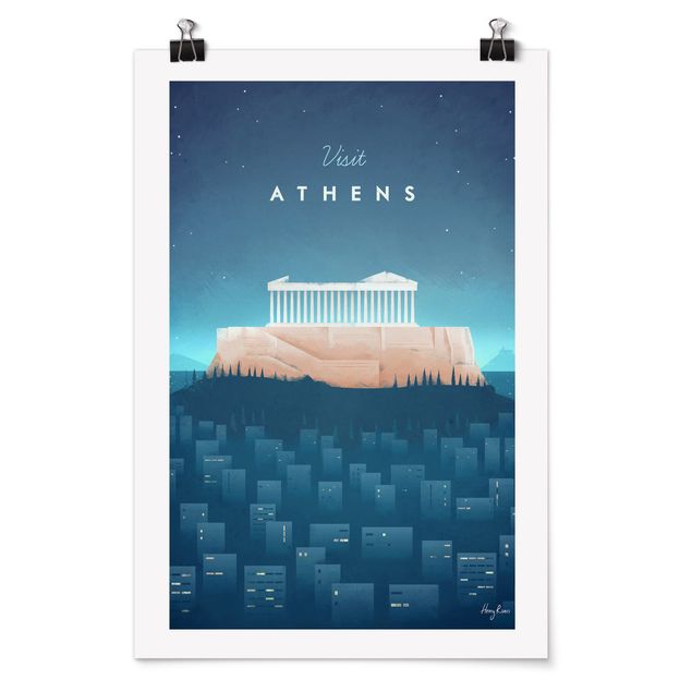 Poster villes Poster de voyage - Athènes