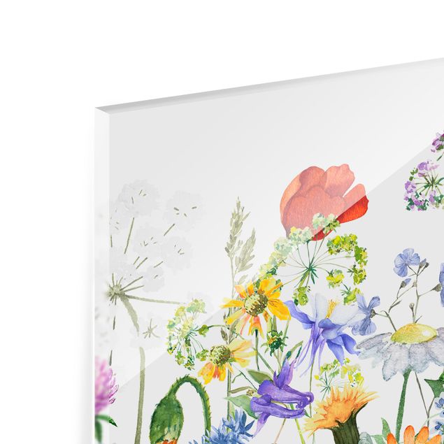 Fonds de hotte - Watercolour Flower Meadow - Carré 1:1