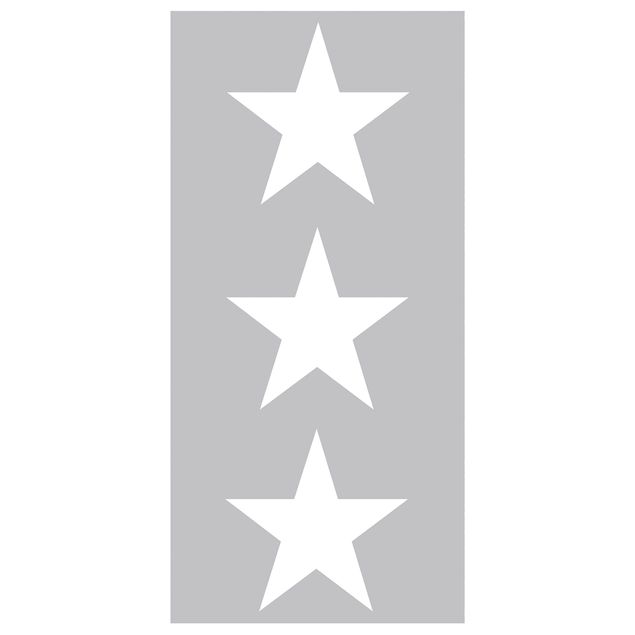 Panneau de séparation - Large white stars on grey