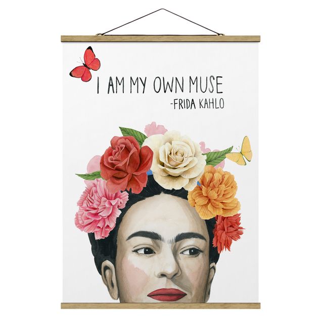 Tableau portrait Pensées de Frida - Muse