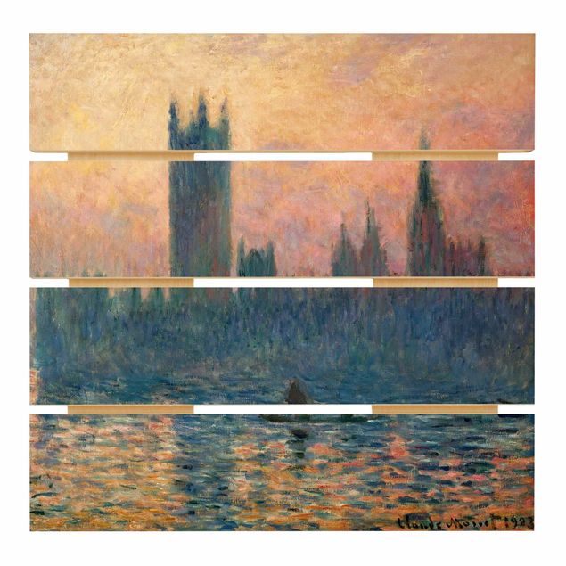 Tableaux Claude Monet Claude Monet - Coucher de soleil à Londres