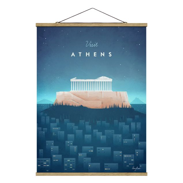 Tableau reproduction Poster de voyage - Athènes