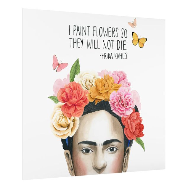 Fond de hotte verre Pensées de Frida - Fleurs