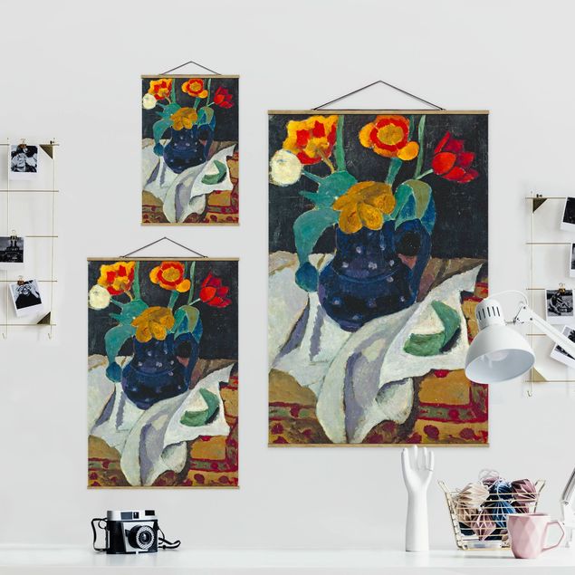 Tableau floral mural Paula Modersohn-Becker - Nature morte avec tulipes