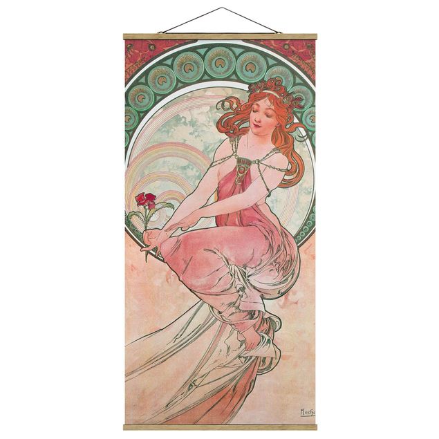 Tableau vintage Alfons Mucha - Quatre Arts - Peinture