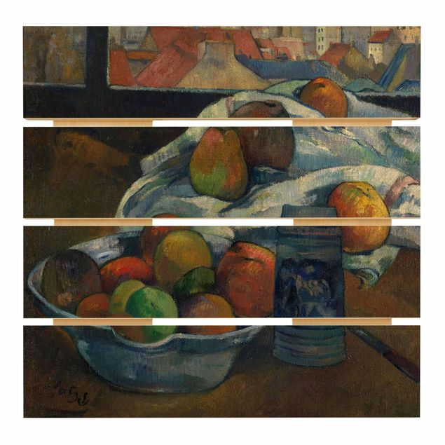 Gauguin tableau Paul Gauguin - Bol de fruits et pichet devant une fenêtre
