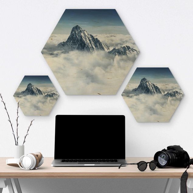 Hexagone en bois - The Alps Above The Clouds