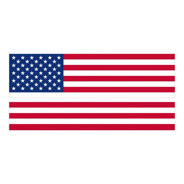 Papier adhésif pour meuble IKEA - Malm lit 160x200cm - Flag of America 1