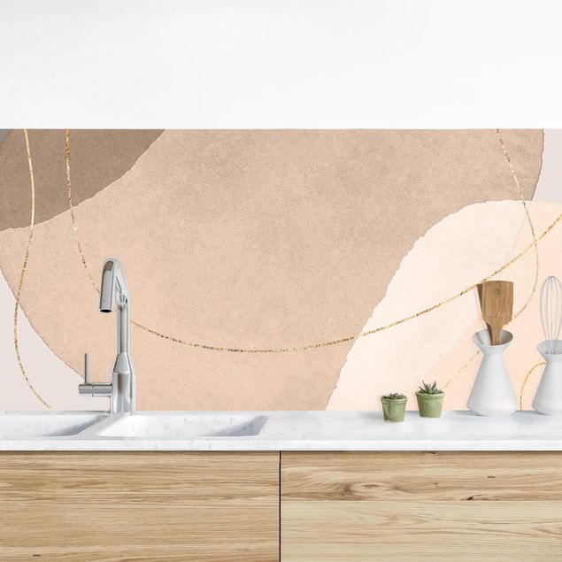 Déco murale cuisine Impression ludique en beige