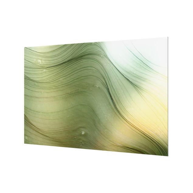 Fonds de hotte - Mottled Green With Honey Yellow - Format paysage 3:2