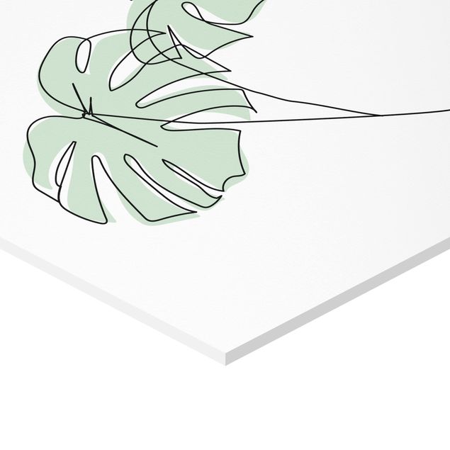 Hexagone en forex - Monstera Leaves Line Art
