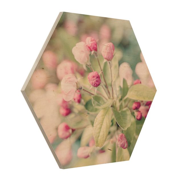 Tableau fleurs Apple Blossom Bokeh Light Pink