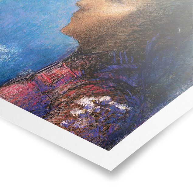 Tableau portrait Odilon Redon - Profil (Le Drapeau)