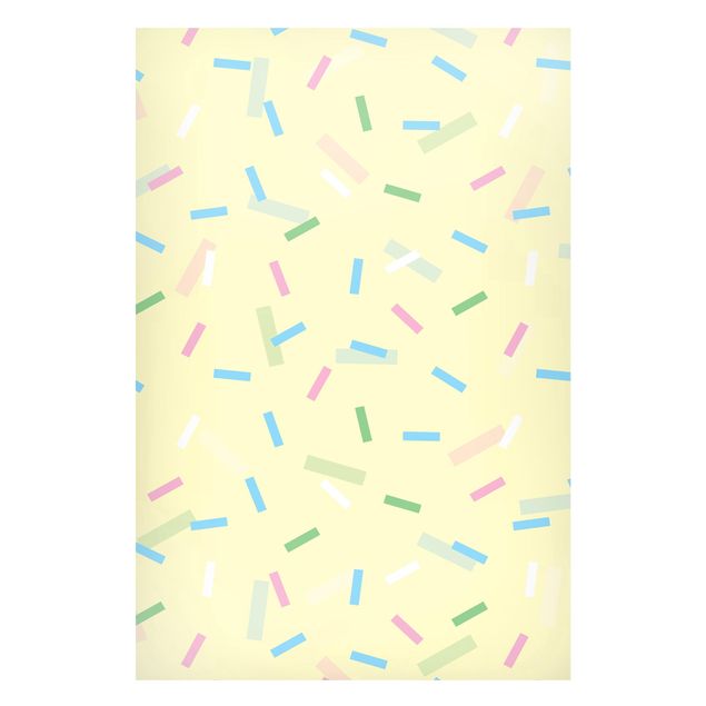 Tableau moderne Confetti coloré de rayures pastel