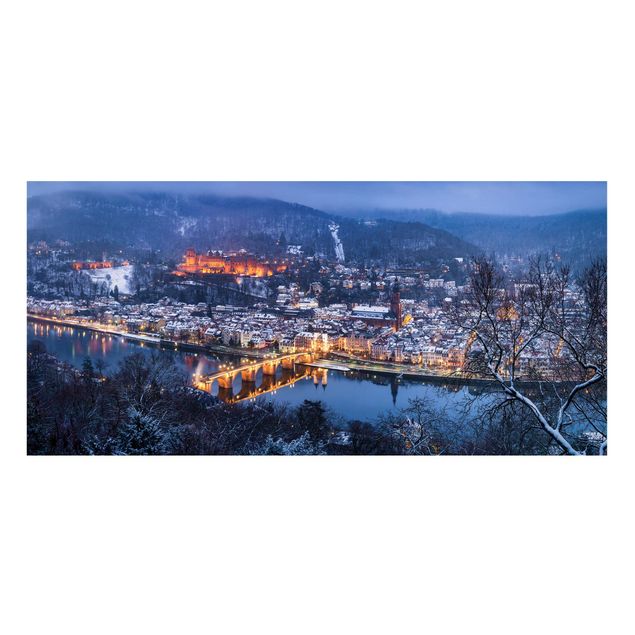Tableau montagnes Heidelberg en hiver