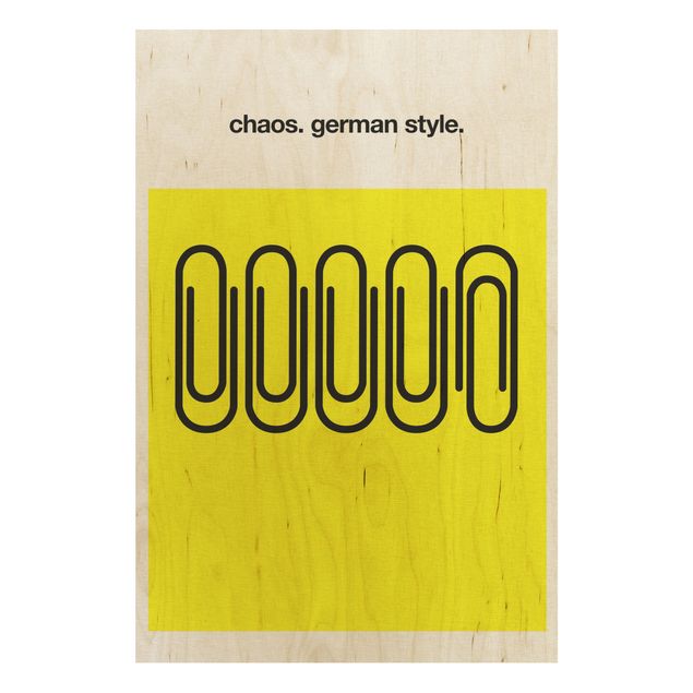 Tableaux en bois avec citations Chaos allemand