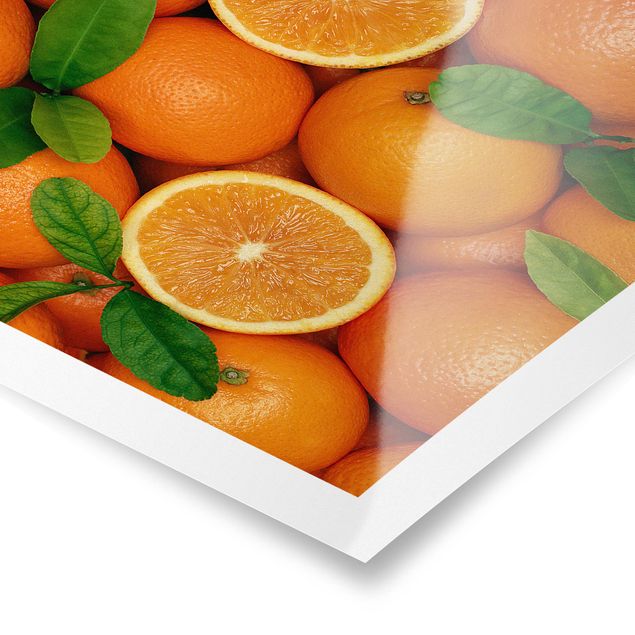 Affiche déco Oranges juteuses