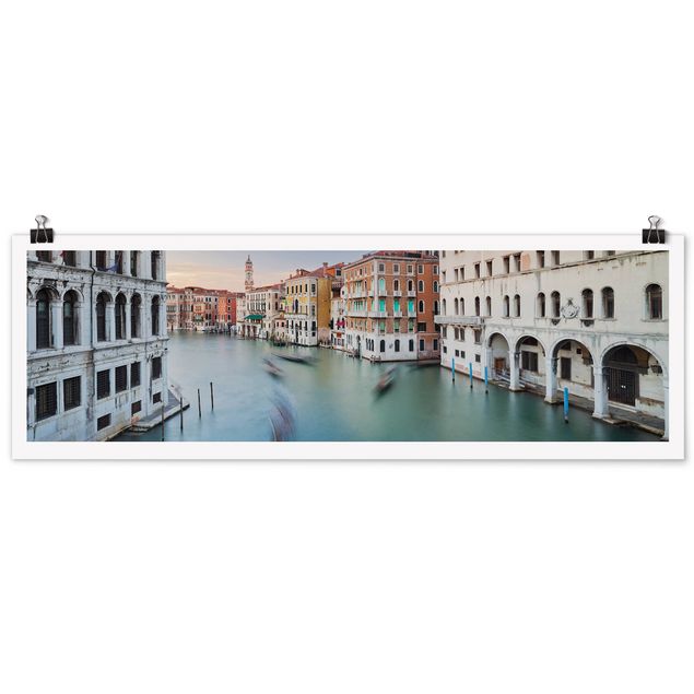 Poster architecture Vue du Grand Canal depuis le pont du Rialto Venise