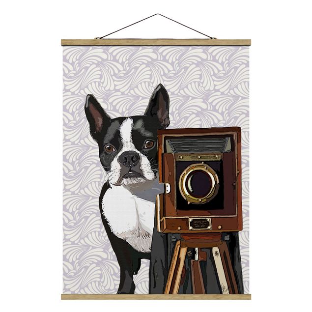 Tableau style vintage Photographe de la vie sauvage Terrier