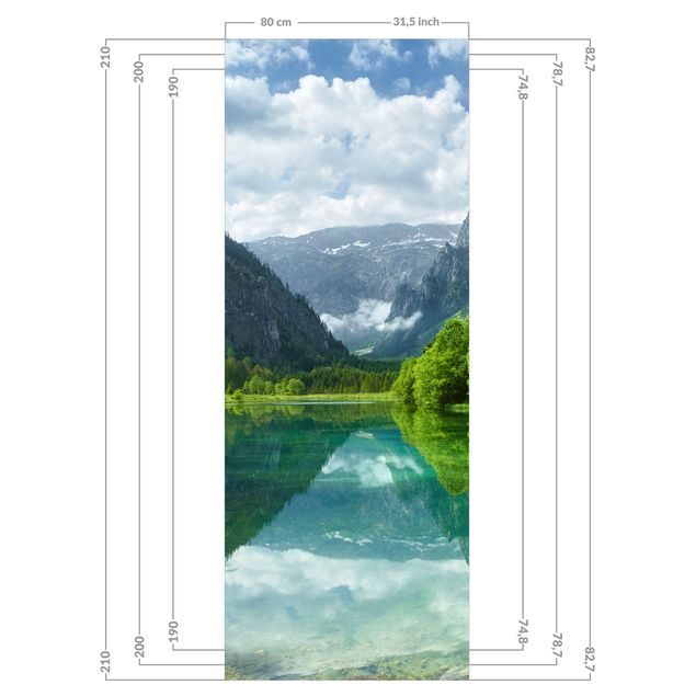 Revêtement mural de douche - Mountain Lake With Reflection