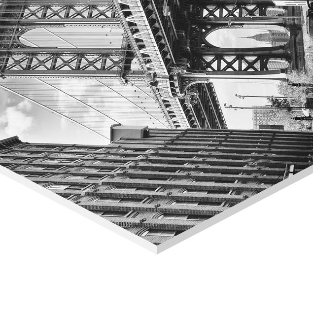 Tableau hexagonal Pont de Manhattan en Amérique