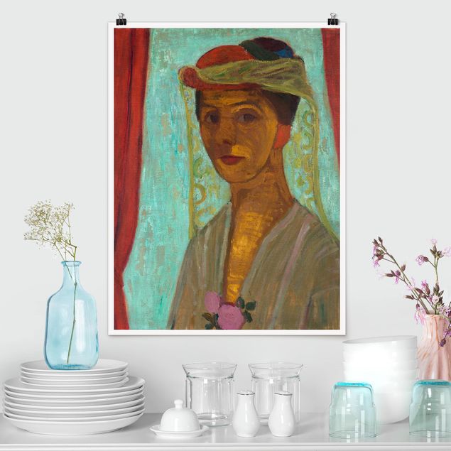 Décorations cuisine Paula Modersohn-Becker - Autoportrait avec un chapeau et une voilette