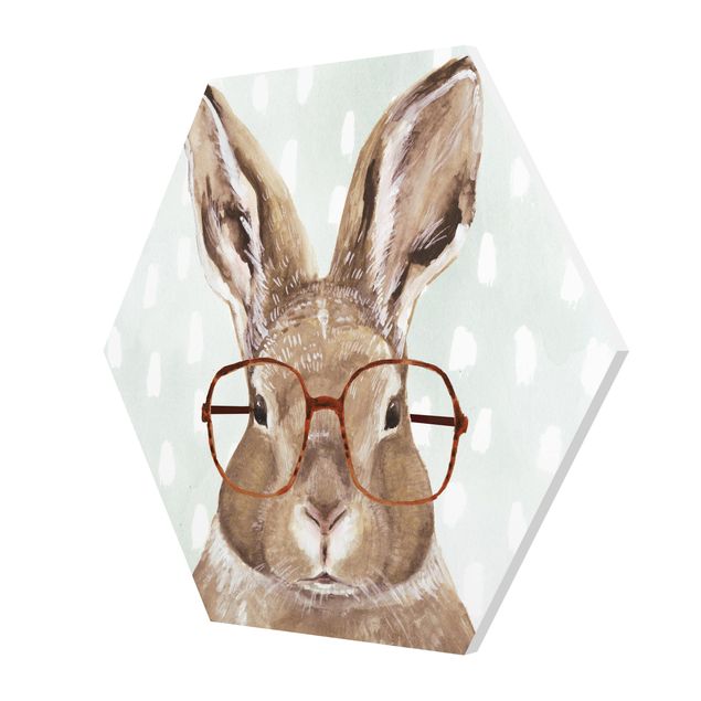 Tableaux muraux Animaux avec lunettes - Lapin