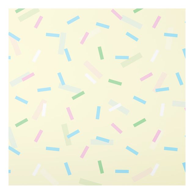 Fonds de hotte Confetti coloré de rayures pastel
