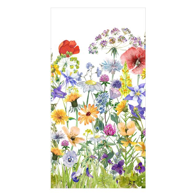 Revêtement mural de douche - Watercolour Flower Meadow