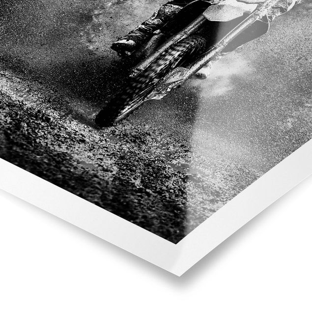 Tableau décoration Motocross dans la boue