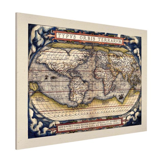 Déco mur cuisine Carte historique du monde Typus Orbis Terrarum