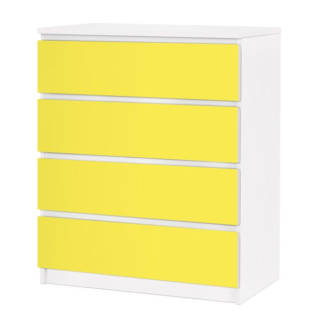 Papier adhésif pour meuble IKEA - Malm commode 4x tiroirs - Colour Lemon Yellow