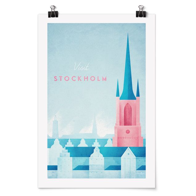 Poster architecture Poster de voyage - Stockholm