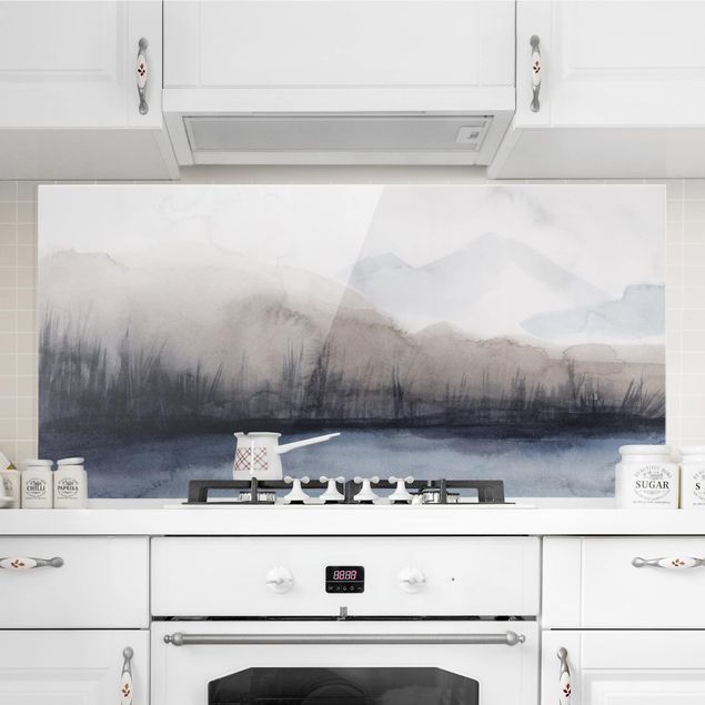 Déco murale cuisine Bord de Lac avec Montagnes II