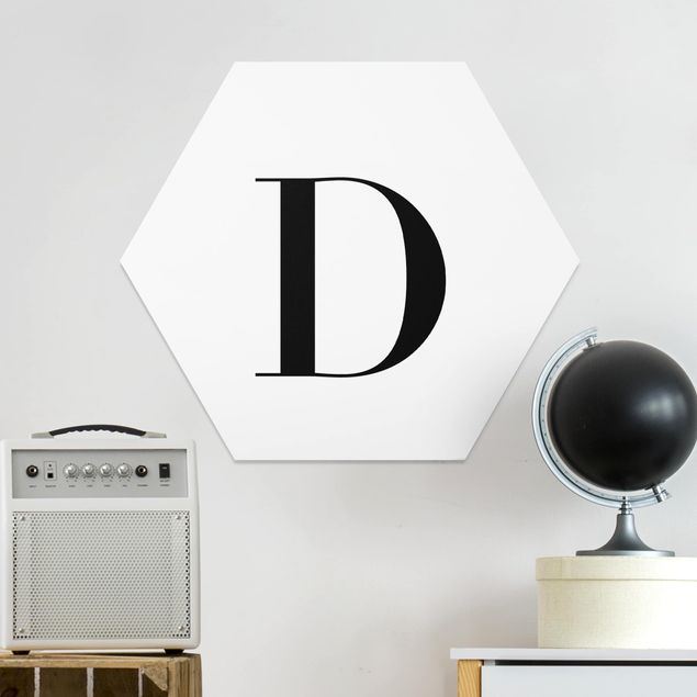Tableaux modernes Lettre Serif Blanc D